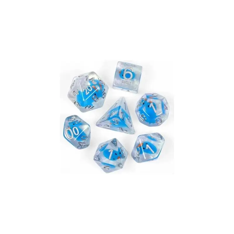 Foam Brain 7ct Resin Polyhedral Dice Set - Bubble Bath Duck