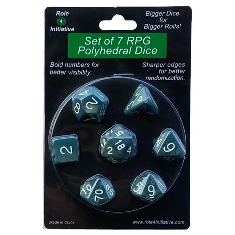 Role4Initiative 7ct Diffusion Shimmer Sea Dragon White Dice Set