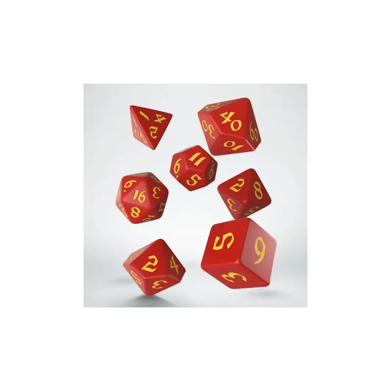 Q-Workshop Classic Runic Red/Yellow 7ct Polyhedral Set