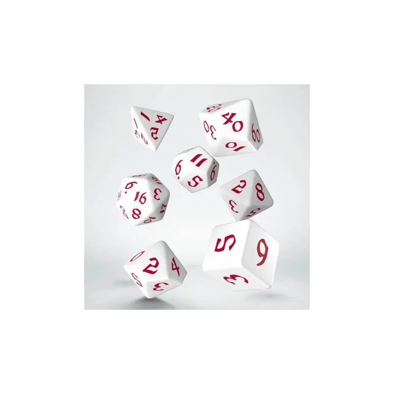 Q-Workshop Classic Runic White/Red 7ct Polyhedral Set