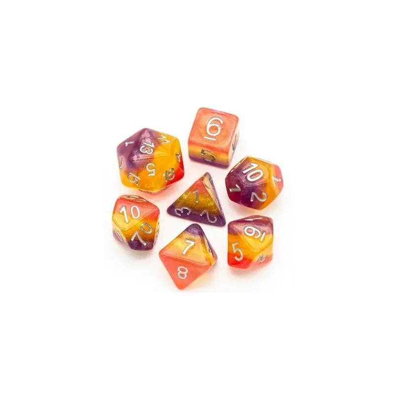 Foam Brain 7ct Polyhedral Dice Set Wyldfire