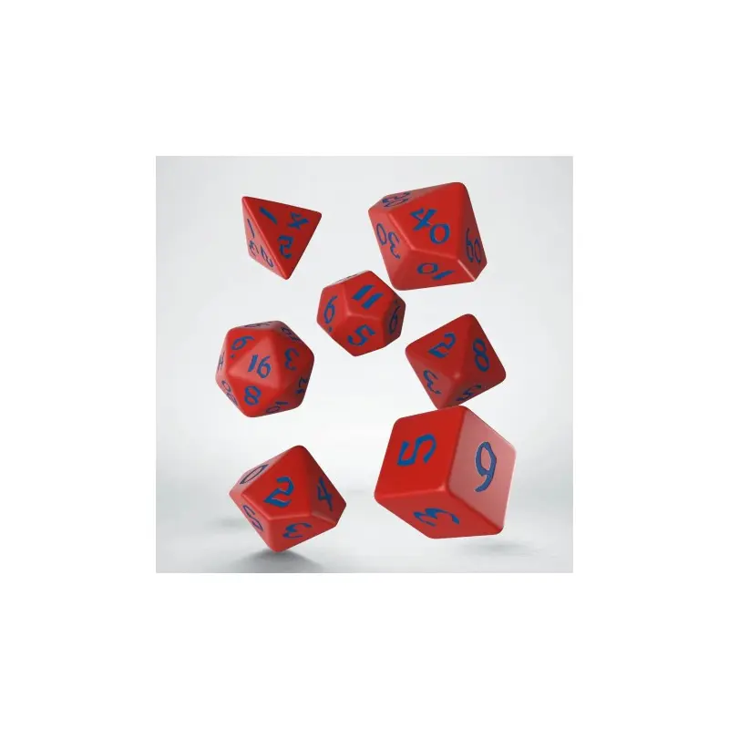 Q-Workshop Classic Runic Red/Blue 7ct Polyhedral Set