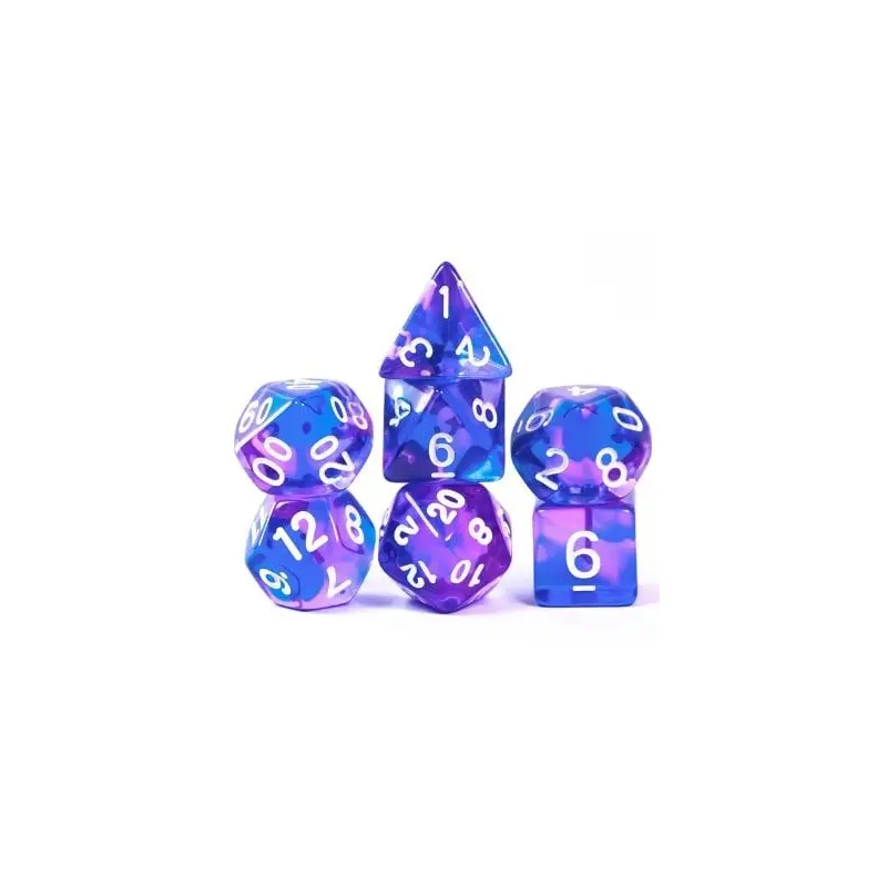 Foam Brain 7ct Polyhedral Dice Set Crystal Dream