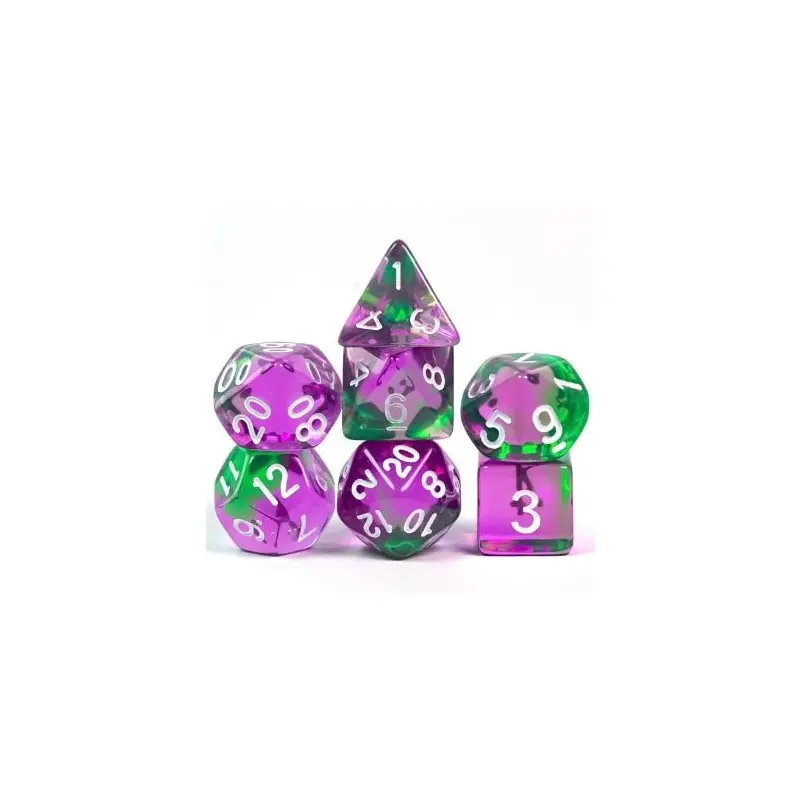Foam Brain 7ct Polyhedral Dice Set Grapes on Vine