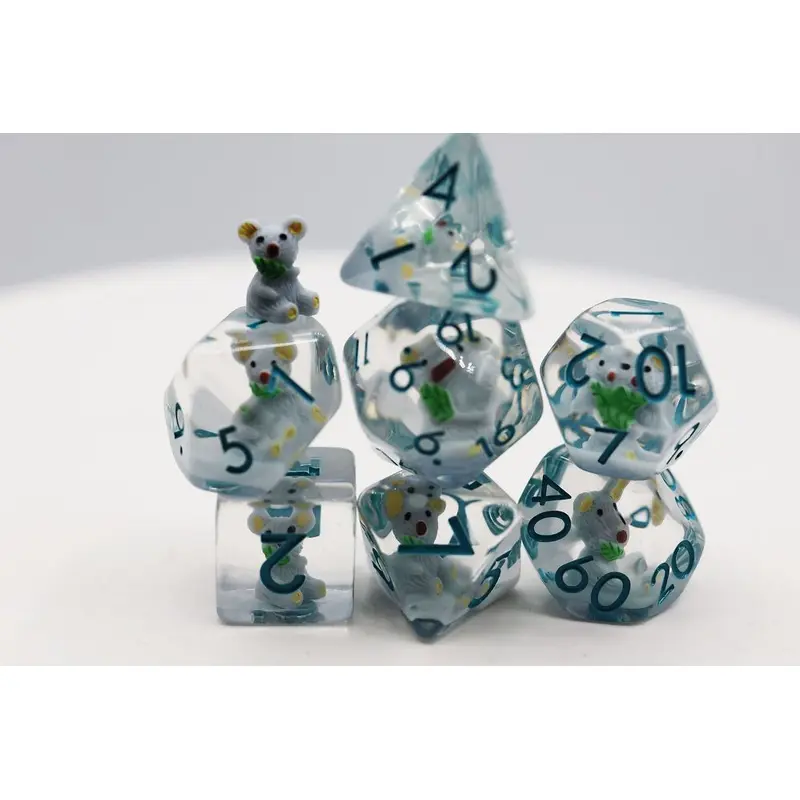 Foam Brain 7ct Polyhedral Dice Set Koala
