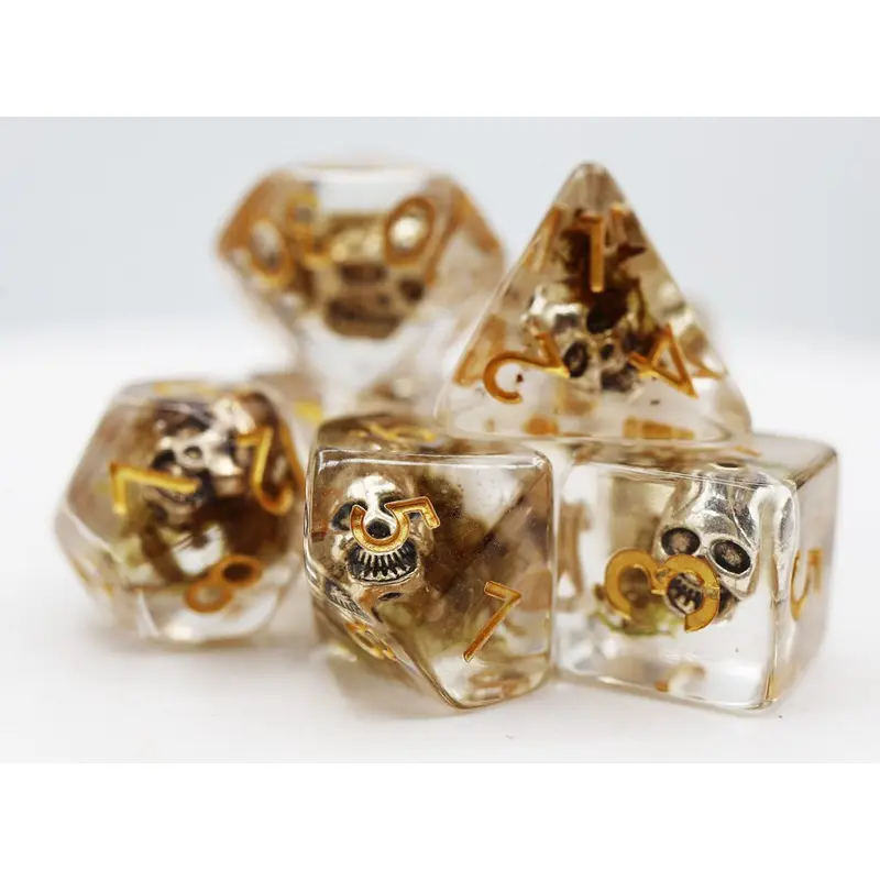 Foam Brain 7ct Polyhedral Dice Set Pirate Skull