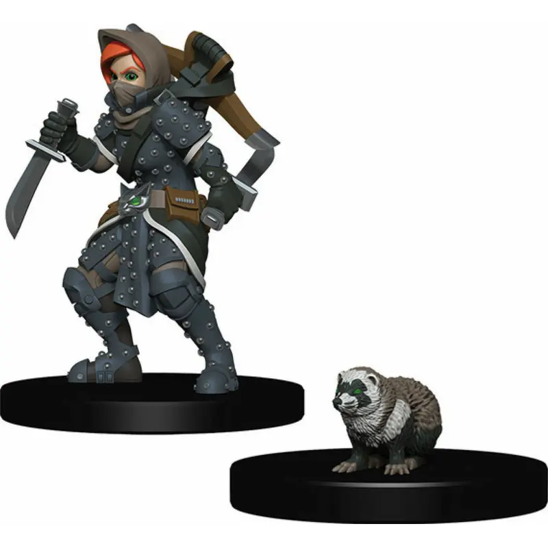 WizKids Wardlings: Girl Rogue & Badger