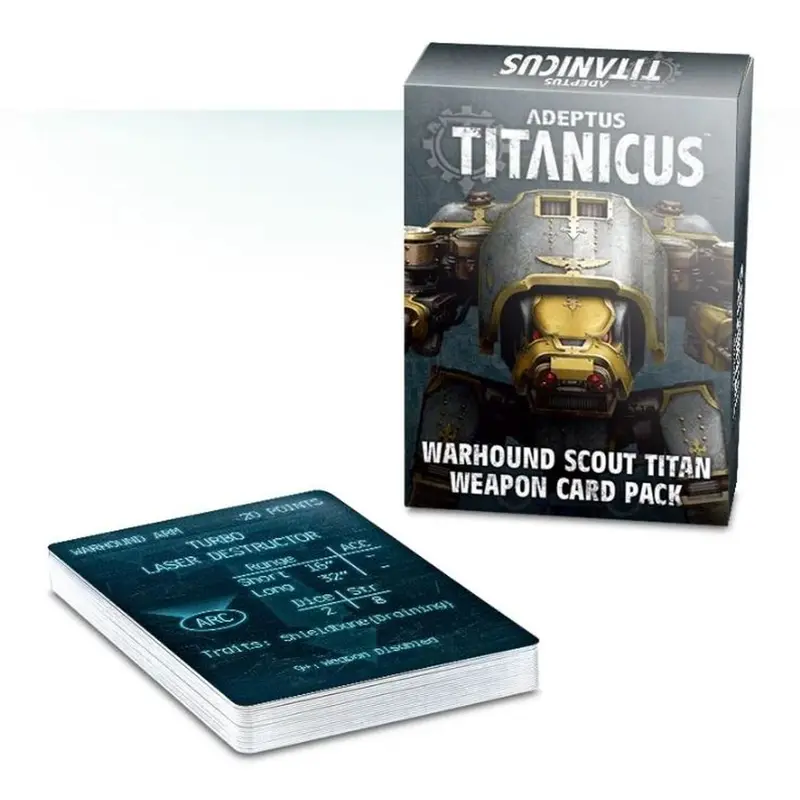 Adeptus Titanicus Warhound Scout Titan Weapon Card Pack