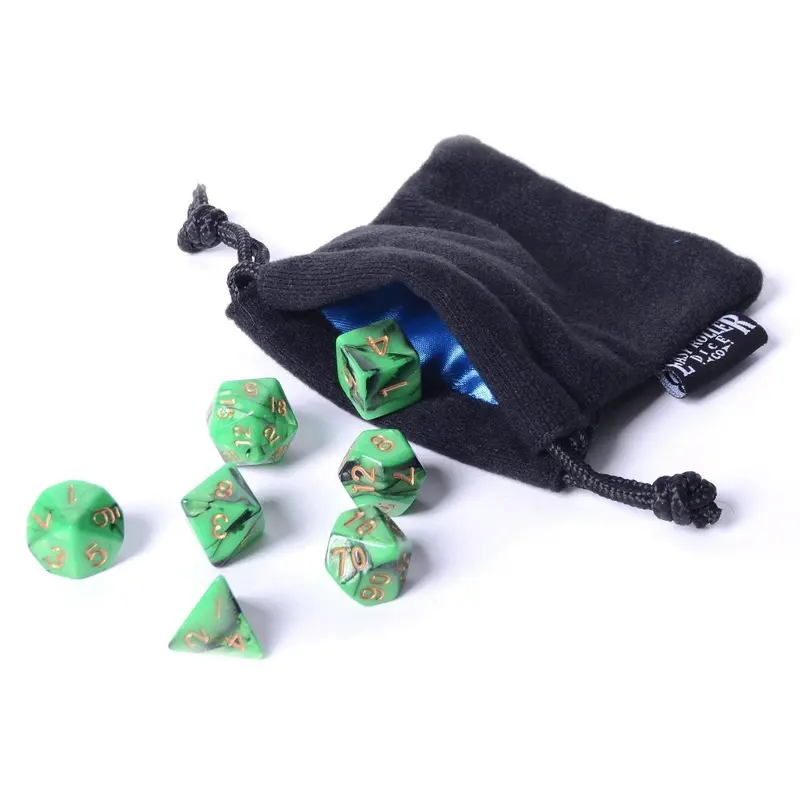 Easy Roller Emerald Swirl 7ct Polyhedral Set with Bag
