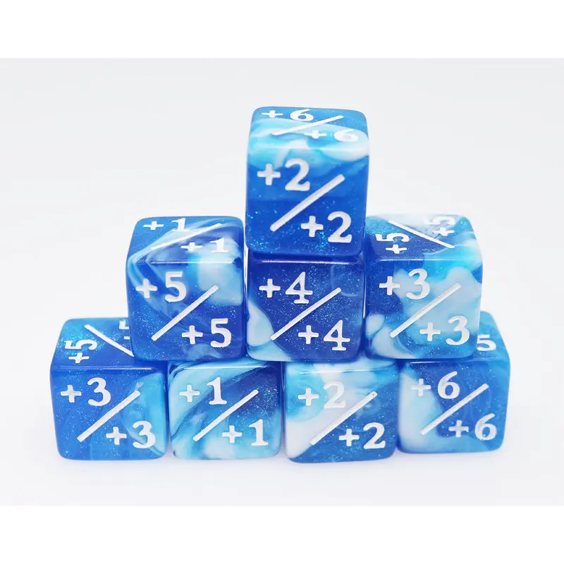 +1/+1 MTG Counters: White & Blue Glitter (Foam Brain)