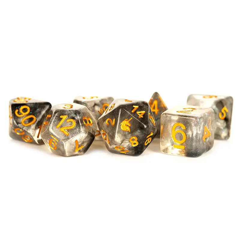 Metallic Dice Games Unicorn Rouge Rage 7ct Polyhedral Dice Set