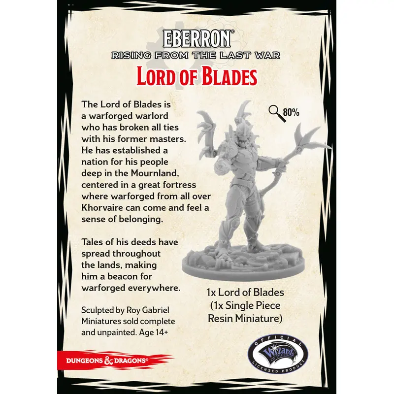 D&D Collector's Series Miniatures Eberron: Rising from the Last War Lord of Blade
