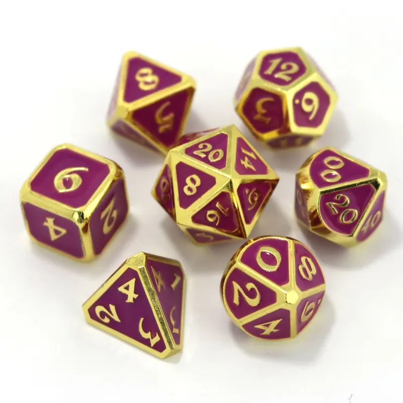 Die Hard Dice Metal AfterDark Neon Nightlife 7ct Polyhedral Set