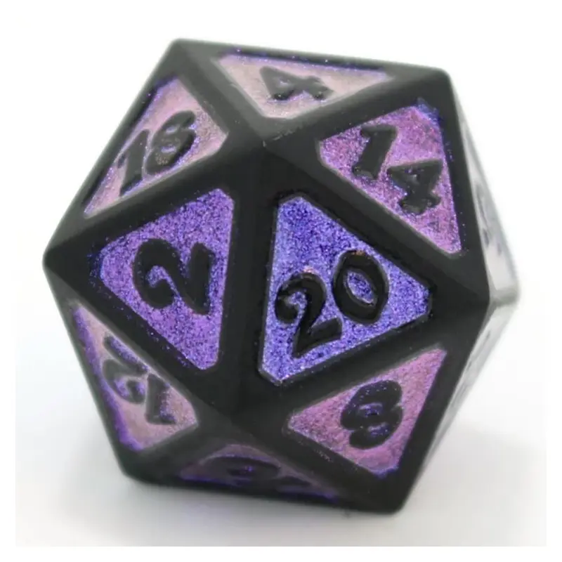 Die Hard Dice Metal Dreamscape Nightshade Single D20