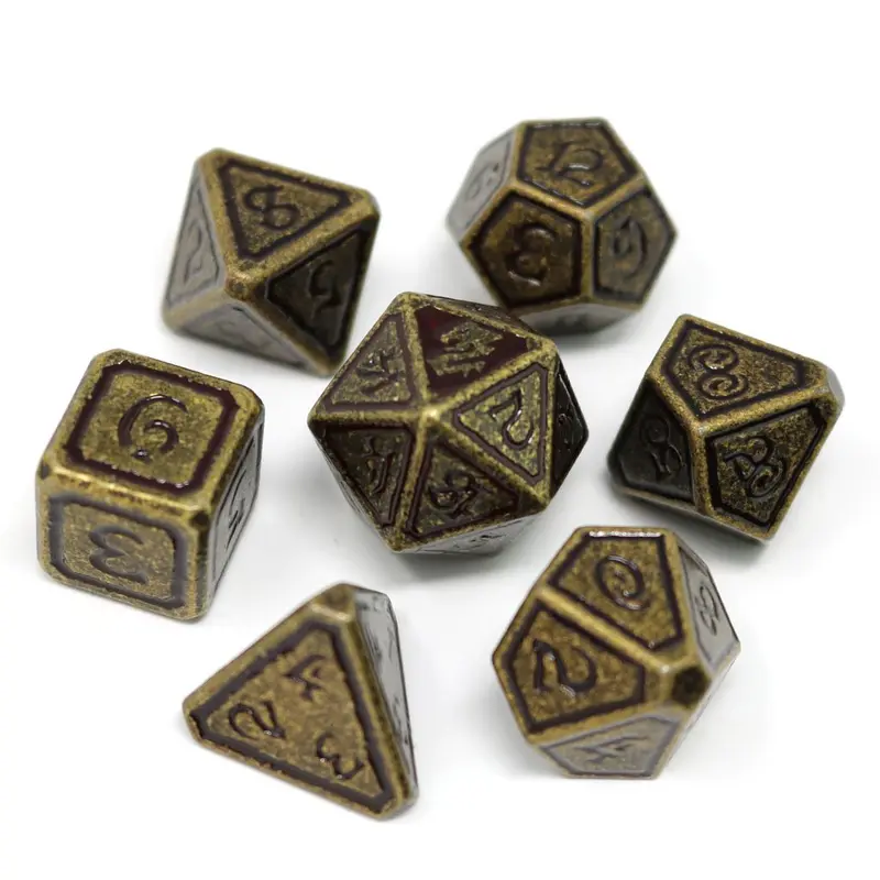 Die Hard Dice Storm Forged Metal Unearthed Bloodline 7ct Polyhedral Set