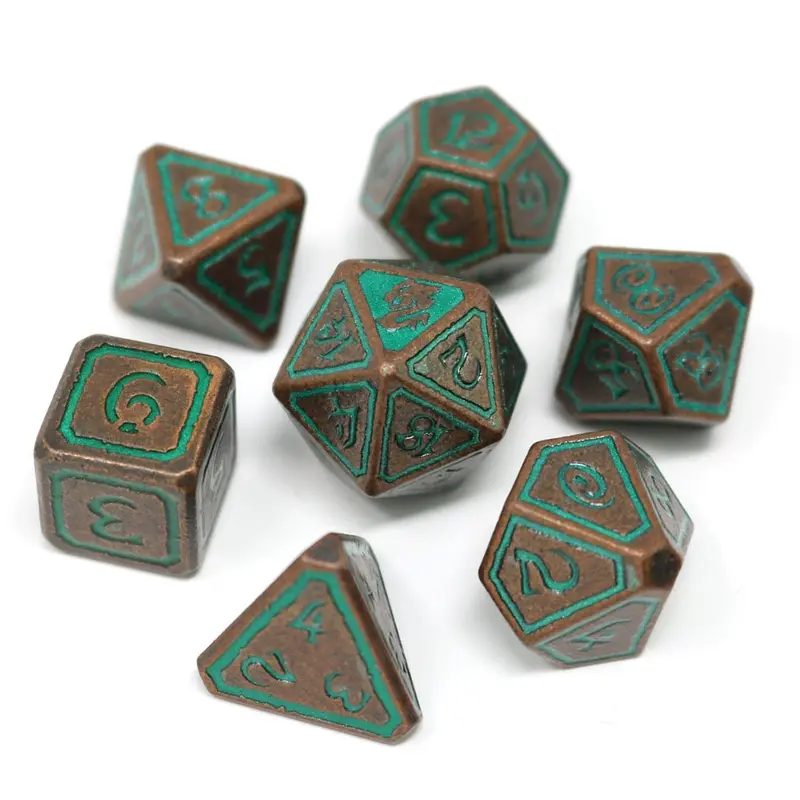 Die Hard Dice Storm Forged Metal Unearthed Sage 7ct Polyhedral Set