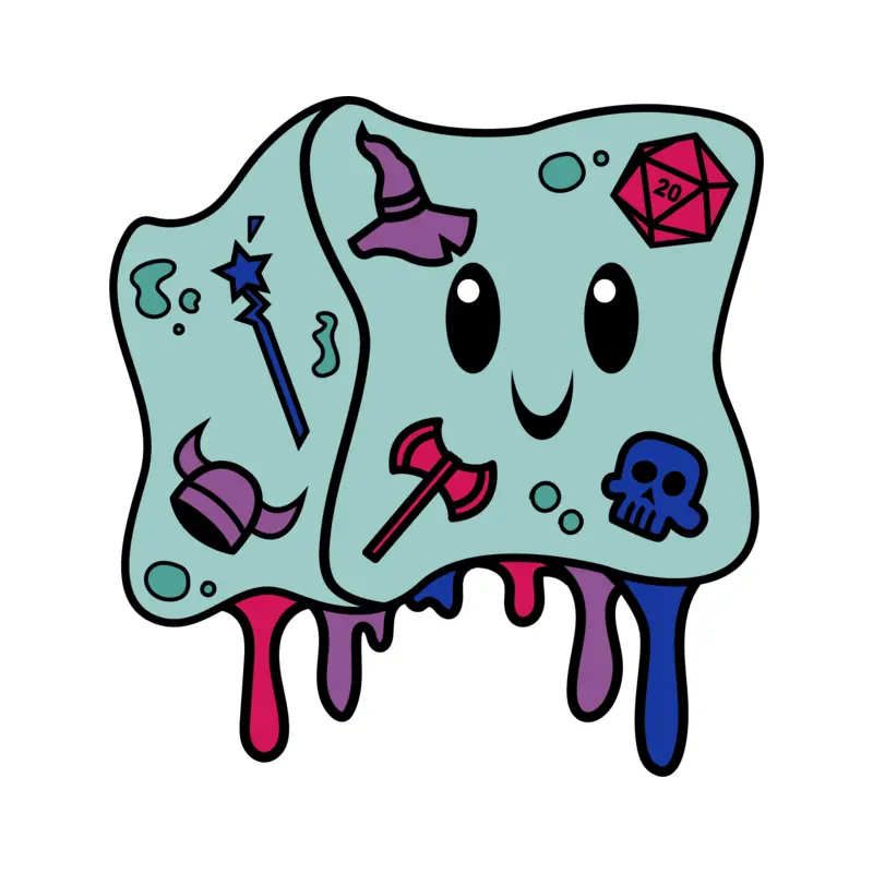 Gelatinous Cube Pride Pin: Bisexual