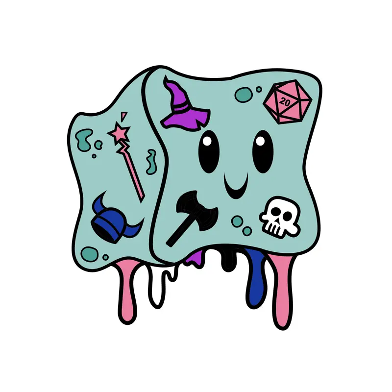 Gelatinous Cube Pride Pin: Genderfluid