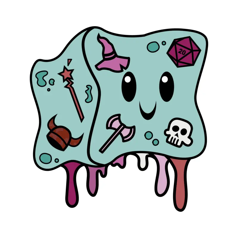 Gelatinous Cube Pride Pin: Lesbian