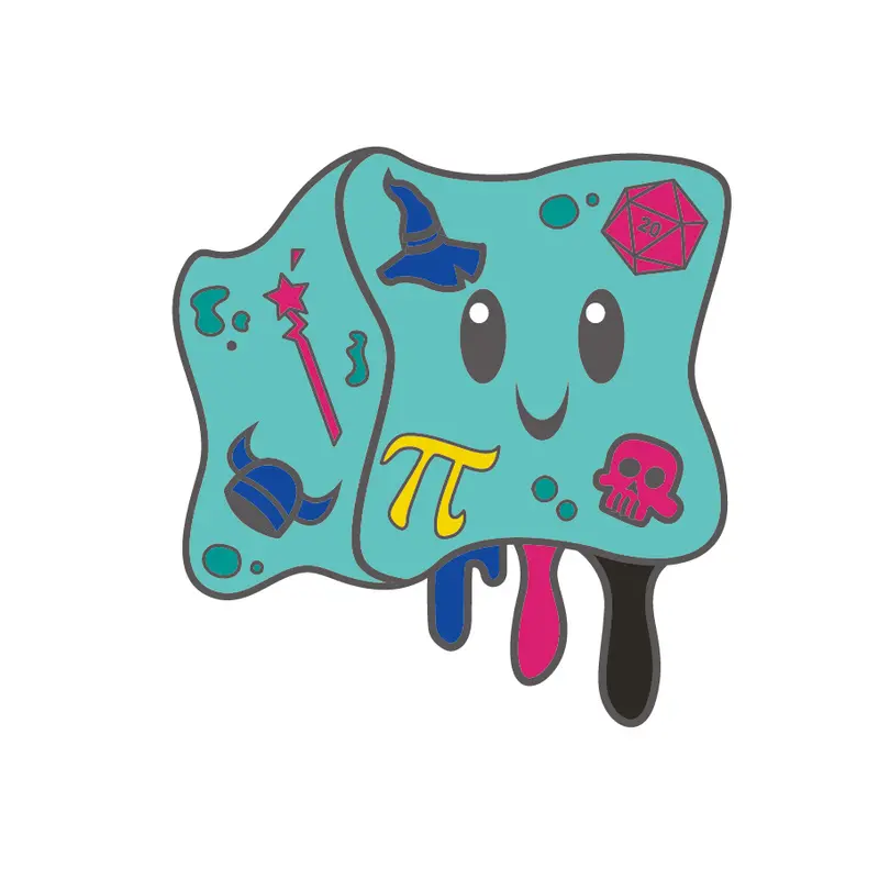 Gelatinous Cube Pride Pin: Polyamorous