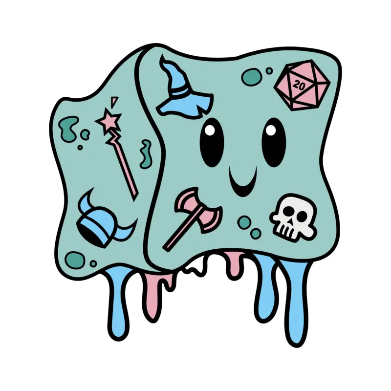 Gelatinous Cube Pride Pin: Transgender