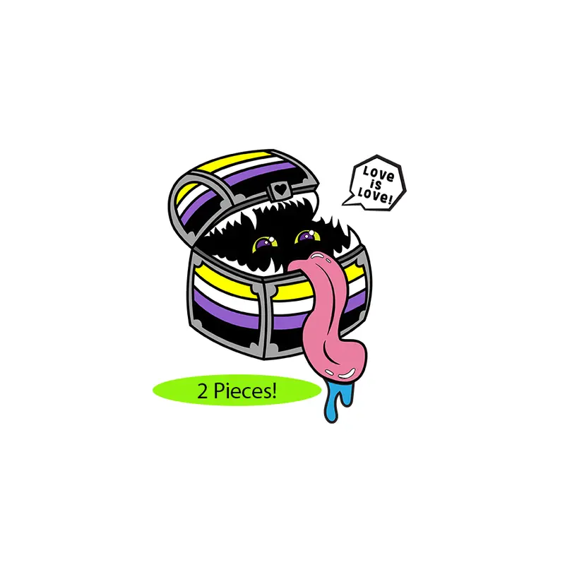 Pride Mimic Pin: Nonbinary