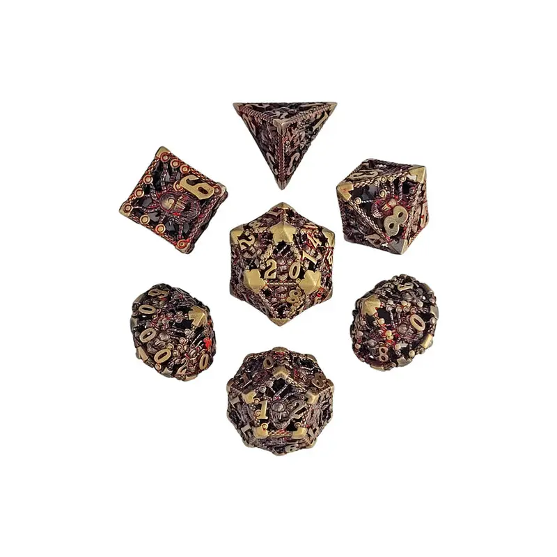 Orox Sees Gold Hollow Metal RPG Dice Set