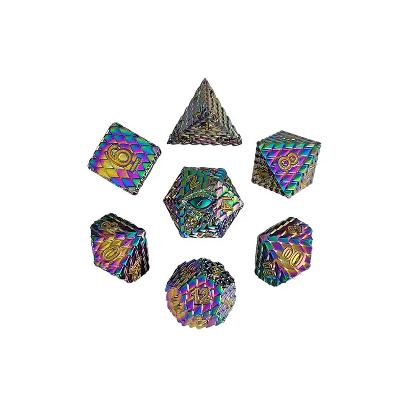 Dragon's Gaze Iridescent Metal RPG Dice Set